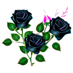 Abstract Black Roses Png Erp PNG image