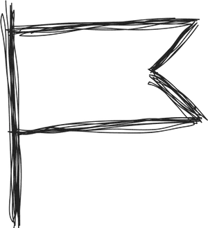 Abstract Black Scribble Art