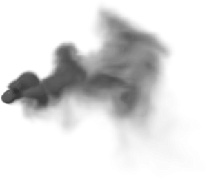 Abstract Black Smoke Design PNG image