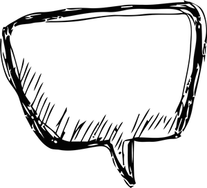 Abstract Black Speech Bubble PNG image
