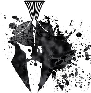 Abstract Black Splash Art PNG image