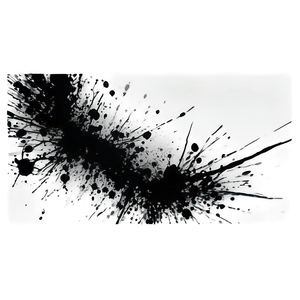 Abstract Black Splatter On Canvas PNG 13 PNG