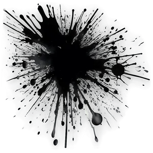 Abstract Black Splatter On Canvas PNG Arh33 PNG