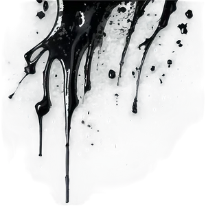 Abstract Black Splatter On Canvas PNG Kyu80 PNG