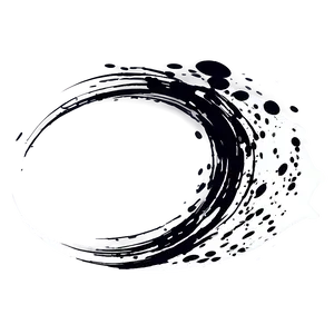 Abstract Black Splatter On Canvas PNG Ukm PNG