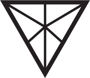 Abstract Black Triangle Design PNG