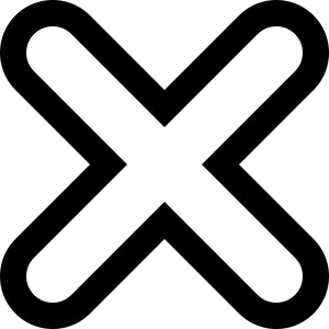 Abstract Black X Symbol PNG image