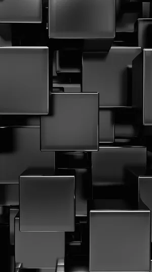 Abstract Black3 D Blocks PNG image