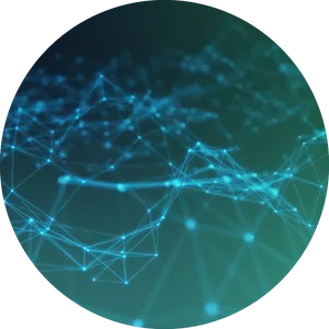 Abstract Blockchain Network Visualization PNG image