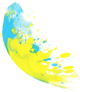 Abstract_ Blue_and_ Yellow_ Splash_ Art PNG image