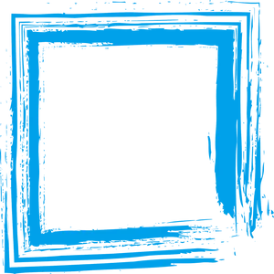 Abstract Blue Brushstroke Frame PNG