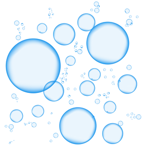 Abstract Blue Bubbles Background