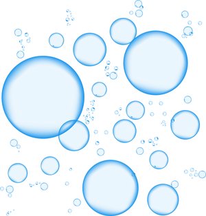 Abstract Blue Bubbles Background PNG image