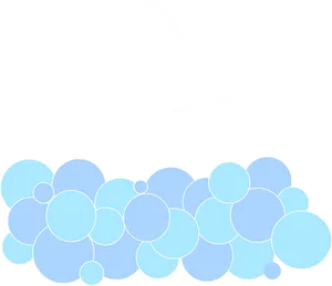 Abstract Blue Bubbles Vector PNG image