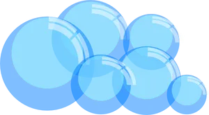 Abstract Blue Bubbles Vector