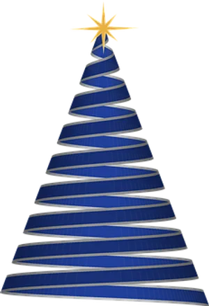 Abstract Blue Christmas Tree Graphic