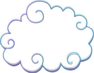 Abstract Blue Cloud Design PNG image