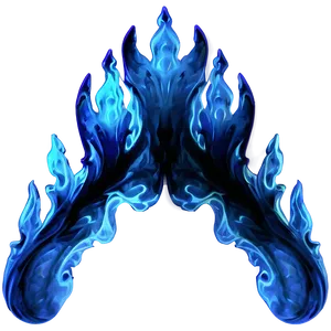 Abstract Blue Flames PNG 06122024