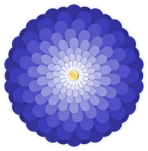 Abstract Blue Flower Illustration