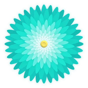 Abstract Blue Flower Illustration
