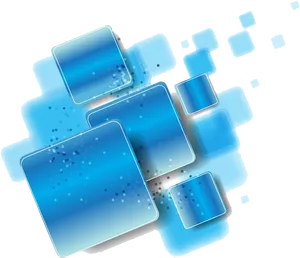 Abstract_ Blue_ Geometric_ Blocks