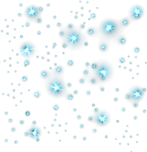 Abstract Blue Glowing Particles PNG image