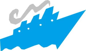 Abstract Blue Iceberg Vector