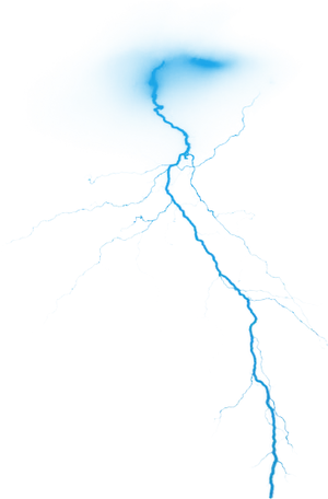 Abstract Blue Lightning Graphic PNG image