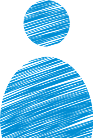 Abstract Blue Lines Person Icon