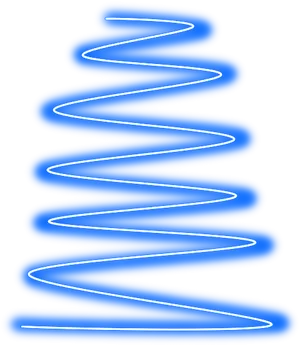 Abstract Blue Neon Spiral PNG image
