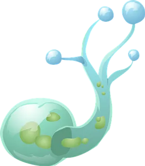 Abstract_ Blue_ Organism_ Illustration