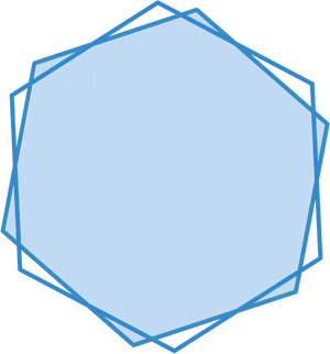 Abstract Blue Pentagon Overlay PNG image
