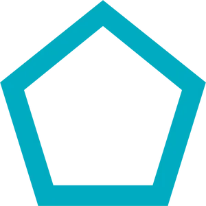 Abstract Blue Pentagon Shape PNG image