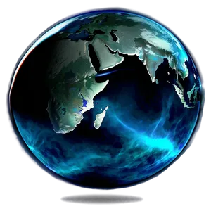 Abstract Blue Planet Design Png 06292024 PNG image