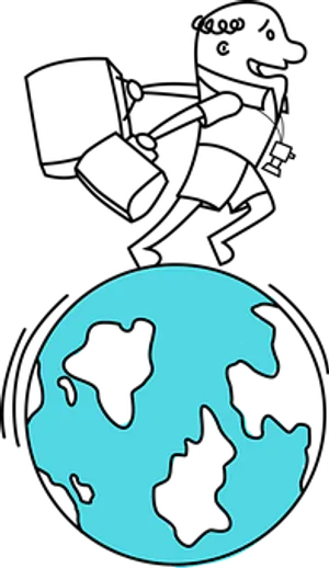 Abstract Blue Planet Graphic