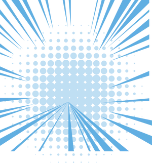 Abstract Blue Raysand Dots Pattern