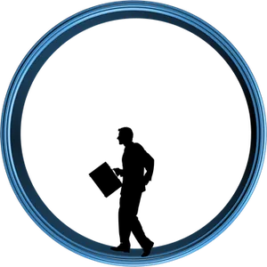 Abstract Blue Ring Design