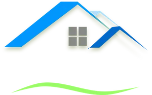 Abstract Blue Roof House Logo