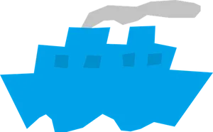 Abstract Blue Ship Vector