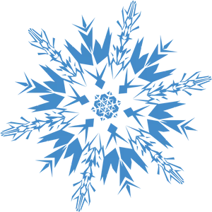 Abstract Blue Snowflake Design PNG image