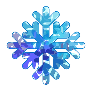 Abstract Blue Snowflake Graphic PNG image
