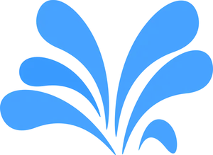 Abstract Blue Splash Design PNG