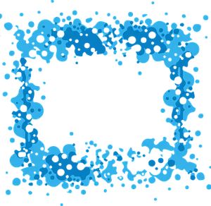 Abstract Blue Splash Frame
