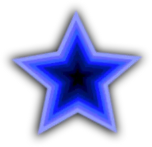 Abstract Blue Star Design PNG image