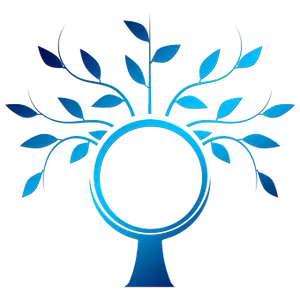 Abstract Blue Tree Design