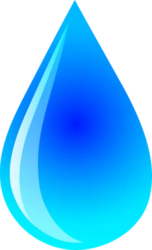 Abstract Blue Water Drop PNG image