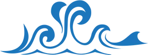 Abstract Blue Wave Design PNG image