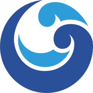Abstract Blue Wave Design PNG image