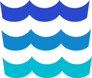 Abstract Blue Waves Vector PNG image