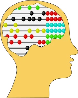 Abstract Brain Abacus Clipart PNG image